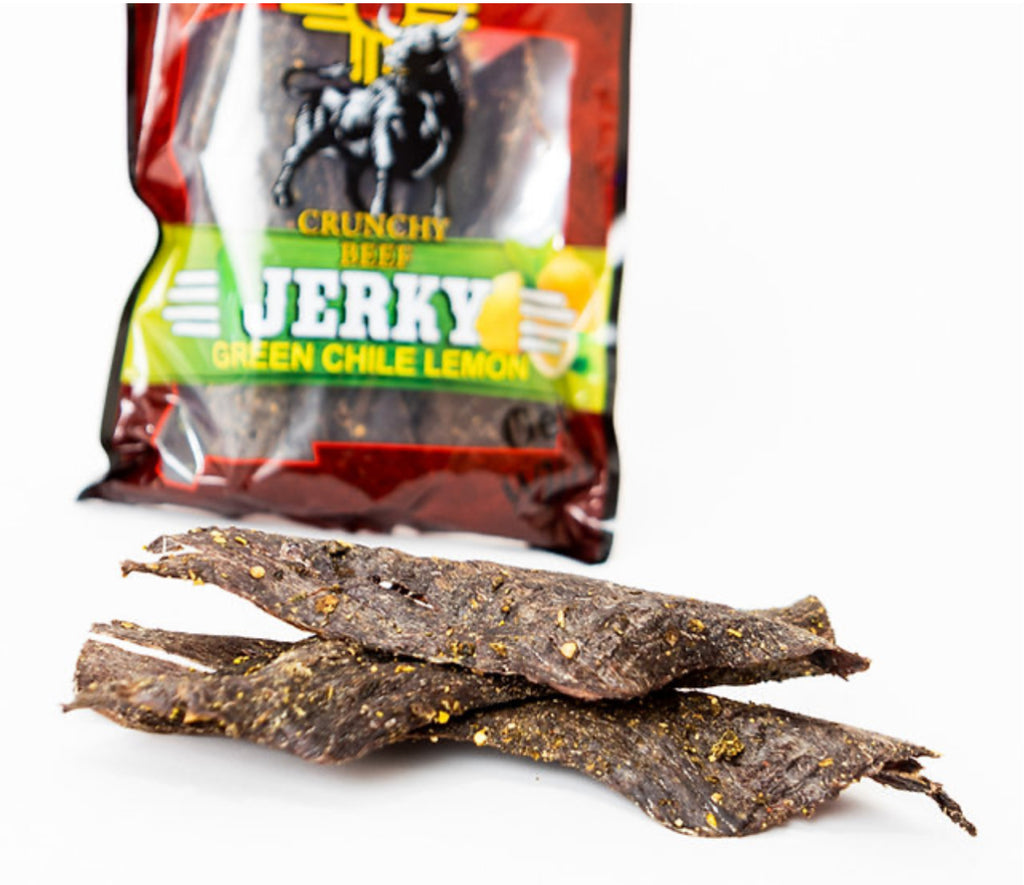 El Ranchito Carne Seca Green Chile Lemon Jerky Crunchy Beef 6 OZ