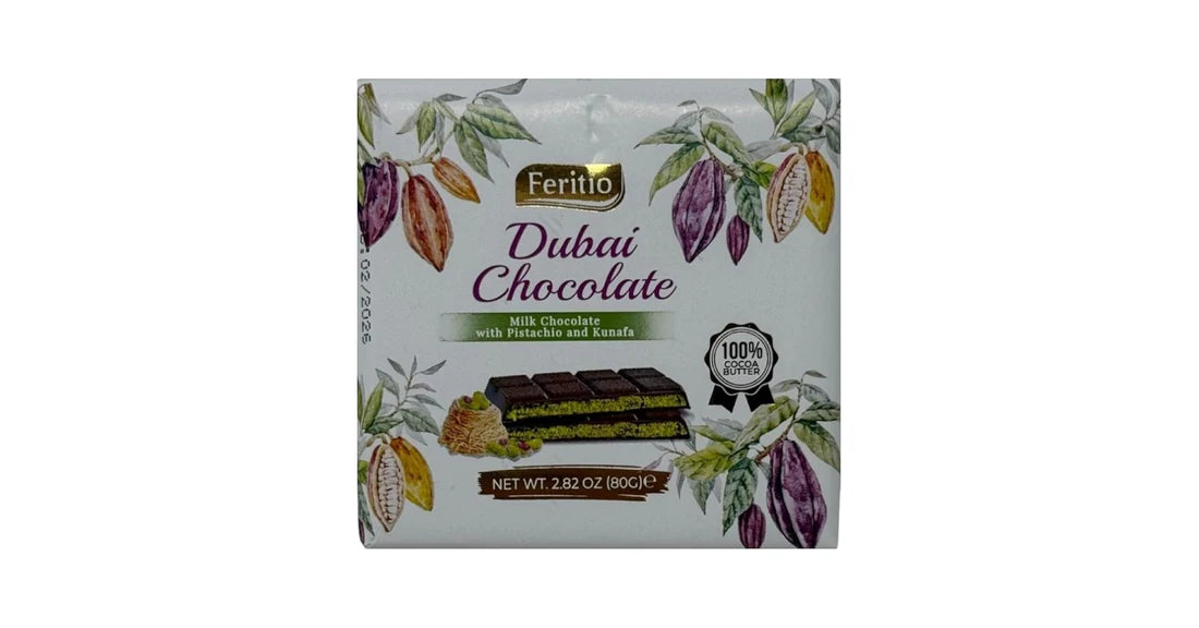 Feritio Dubai Chocolate - Pistachio 80 gram