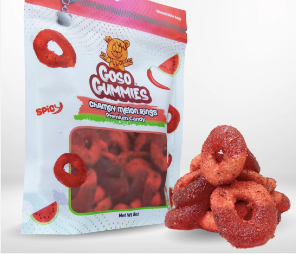 Goso Gummies Chamoy Viral Melon Rings 8oz - Candy Snack Fruit Sweet